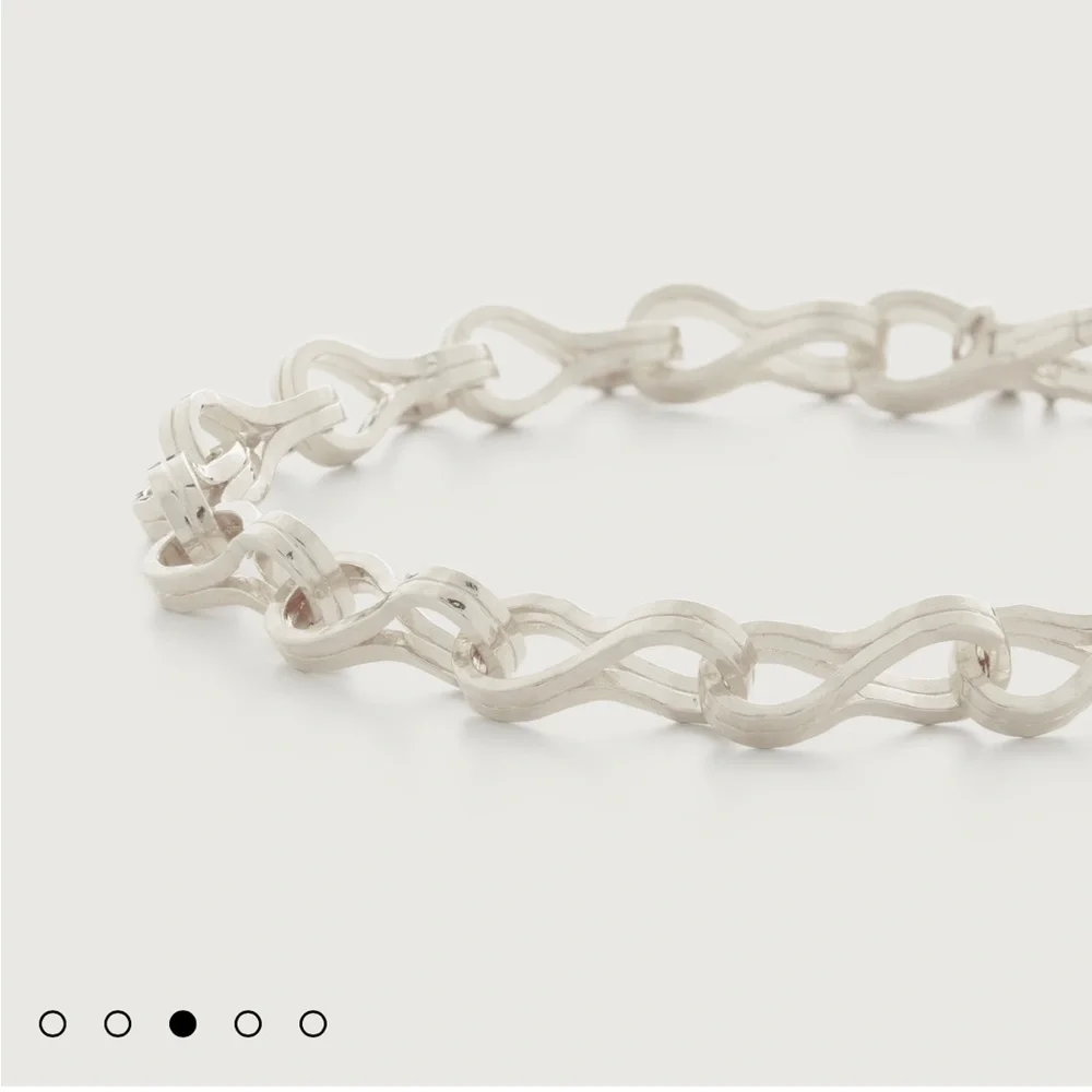 NIB Monica Vinader Infinite Link Bracelet Silver Chain Mother’s Day Gift Classic - Picture 5 of 7